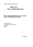 Ứng dụng microsoft access trong quản lí tài chính doanh nghiệp | Tiểu luận Quản trị kinh doanh