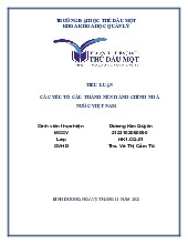 Tiểu luận: Các yếu tố cấu thành nền hành chính nhà nước VN