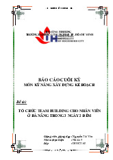 Kế Hoạch Tổ Chức Team Building Ở Đà Nẵng - Nhóm 5 (DHKT16J) Môn Kỹ năng xây dựng kế hoạch | Trường Đại học Công nghiệp Thành phố Hồ Chí Minh