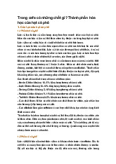 Trong cafe có những chất gì? Thành phần hóa học của hạt cà phê