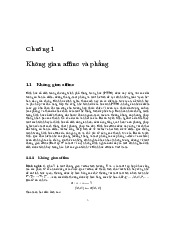 Chương 1: Không gian affine và phẳng - Đại số tuyến tính | Đại học Sư Phạm Hà Nội