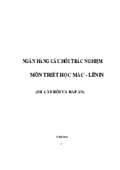 Tài liệu ôn tập 3 chương có đáp án môn Triết học Mác - Lênin | Trường Đại học Mở Hà Nội