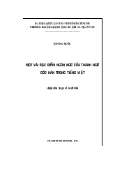Ngôn ngữ tiếng hán trong văn học | Đại học Sư Phạm Hà Nội