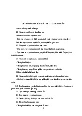 Đề cương ôn tập toán cao cấp | trường Đại học Huế