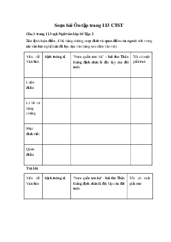 Soạn bài Ôn tập trang 113 CTST