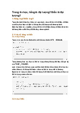 Trong tin học, hằng là đại lượng? Biến là đại lượng?