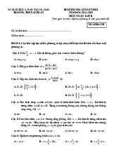 Đề giữa kì 1 Toán 11 năm 2024 – 2025 trường THPT A Phủ Lý – Hà Nam