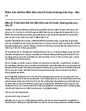 Phân tích bài thơ Mời trầu của Hồ Xuân Hương siêu hay - Văn 11