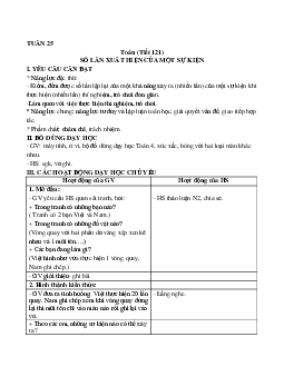 Giáo án Toán lớp 4 Tuần 25 | Kết nối tri thức