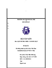 Bài tập lớn Hệ thống chính quyền đô hộ ở Việt Namthời kì Bắc thuộc (179 TCN - 938) - Lí luận Nhà nước & Pháp luật | Trường Đại học Mở Hà Nội