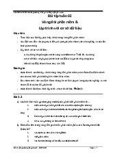 [BÀI TẬP] Vòng đời phần mềm &  Lập trình với cơ sở dữ liệu | Trường đại học Hải Phòng