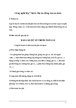 Giải Công nghệ 7 Bài 6: Dự án trồng rau an toàn | Kết nối tri thức