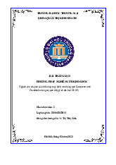 Nghiên cứu các yếu tố ảnh hưởng tới ý định mua hàng qua Livestream trên Facebook của người tiêu dùng trên địa bàn Hà Nội | Bài thảo luận Phương pháp nghiên cứu khoa học