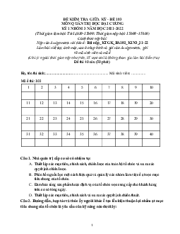 Đề kiểm tra kết thúc học phần Quản trị học đại cương | Đại học Thăng Long