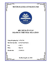 Đề Cương Ôn Tập Môn Triết học Mác-Lênin | Đại học Sư Phạm Hà Nội