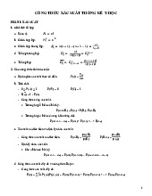 Công Thức Xác Suất Thống Kê Y Học |  Đại học Y dược Huế