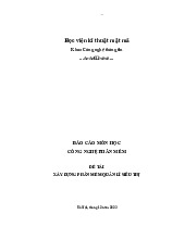 Xây dựng phần mềm hệ thống quản lý siêu thị - Cấu trúc dữ liệu - Học Viện Kỹ Thuật Mật Mã
