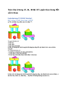 Toán lớp 2 trang 37, 38, 39 Bài 47 Luyện tập chung | Kết nối tri thức