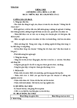 Bài 25: Những bậc đá chạm mây - Tiết 1+2 | Giáo án Tiếng Việt 3 | Kết nối tri thức