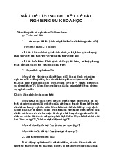 Đề Cương Nghiên Cứu Khoa Học Chi Tiết - Ppnckh