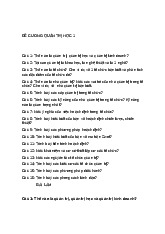 Đề cương Quản trị học 1 | Trường Đại học Thương Mại