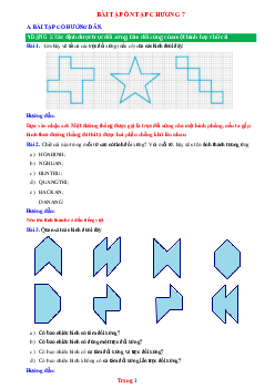 Phương pháp giải bài tập ôn chương tính đối xứng của hình phẳng Toán 6 CTST