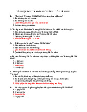 Đề cương ôn thi cuối kì môn Tư Tưởng Hồ Chí Minh | Đại học Nguyễn Tất Thành