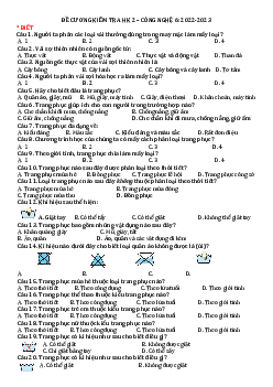 Đề cương ôn tập học kì 2 môn Công nghệ 6 | Chân trời sáng tạo