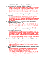 Câu hỏi ôn tập chương 2 - Tài chính tiền tệ | Học viện Chính sách và Phát triển