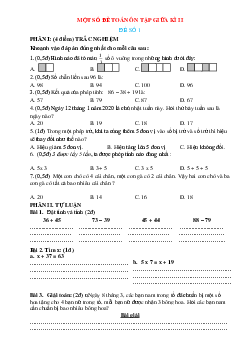 TOP 5 đề thi giữa học kì 2 lớp 2 môn Toán năm 2023 - 2024 | Cánh diều