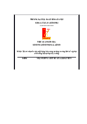 Vai trò của nền sản xuất hàng hóa trong sự tăng trưởng kinh tế và phát triển đồng bộ các loại thị trường | Tiểu luận Kinh tế chính trị