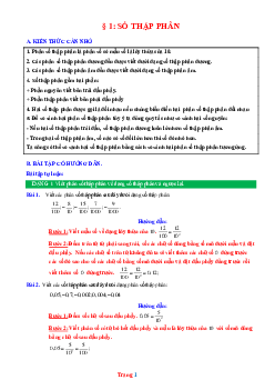 Phương pháp giải Bài 1 Số thập phân Toán 6 Chân trời sáng tạo