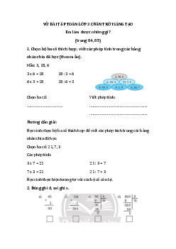 Giải Vở bài tập Toán lớp 3 Chân trời sáng tạo: Em làm được những gì? trang 84, 85