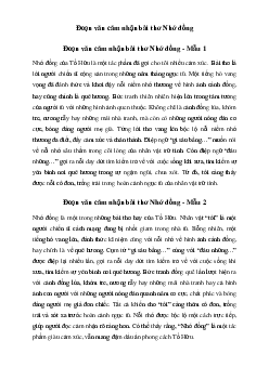 Văn mẫu lớp 8: Đoạn văn cảm nhận bài thơ Nhớ đồng của Tố Hữu - Chân trơi sáng tạo