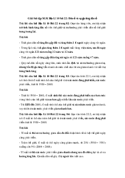 Giải bài tập SGK Địa lý 10 bài 22