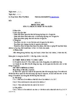 Bài 17. Phép chia hết | Bài giảng  Toán 6 | Kết nối tri thức
