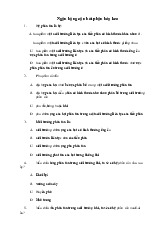 TOP 105 câu hỏi trắc nghiệm | Trường Đại học Y Dược , Đại học Quốc gia Hà Nội