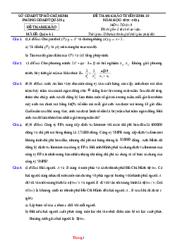 Đề tham khảo tuyển sinh 10 năm 2023-2024 môn toán Phòng GD Quận 4 mã đề Quận 4-1 (có đáp án và lời giải chi tiết)