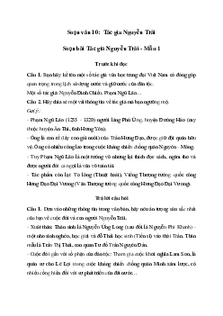 Soạn bài Tác gia Nguyễn Trãi - Kết nối tri thức Ngữ văn lớp 10