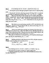 Đề cương môn hóa lý 1- Trường Đại học bách khoa - Đại học đà nẵng.