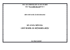Đề cương Chủ nghĩa xã hội khoa học | Đại học Kinh tế kỹ thuật công nghiệp