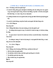 Bộ câu hỏi trắc nghiệm môn Chủ nghĩa xã hội và khoa học | Học viện Nông nghiệp Việt Nam