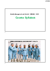 Course Syllabus