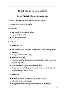 Tả cảnh biển vào lúc hoàng hôn | Tập làm văn lớp 5