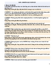 Đáp án  môn Luật dân sự 1 - Trường Đại học lao động -  xã hội.