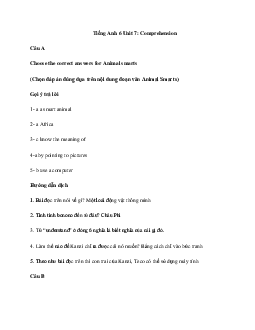 Tiếng Anh 6 Unit 7: Comprehension | Explorer English