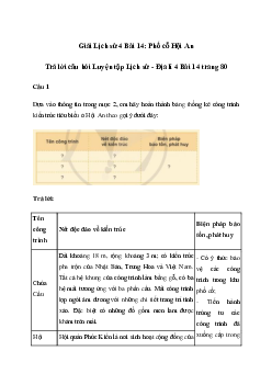 Giải Lịch sử Địa lí lớp 4 Bài 14: Phố cổ Hội An | Cánh diều