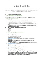 Đề cương môn vi sinh thực phẩm- Trường Đại học bách khoa - Đại học đà nẵng
