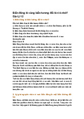 Biển đông là vùng biển tương đối kín là nhờ? Địa lý 12