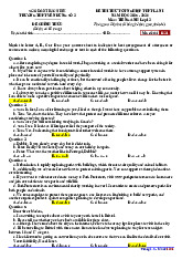Đề thi thử tốt nghiệp THPT Tiếng anh 12